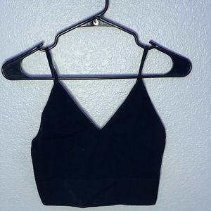 Simply the Best Seamless Cropped Tank (Black)